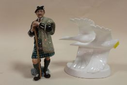 A ROYAL DOULTON FIGURE LAIRD HN2361 TOGETHER WITH A ROYAL DOULTON IMAGES GOING HOME FIGURE HN3527