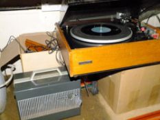 A GARRAD RECORD PLAYER VCR AND A EUMIG MARK M SUPER 8