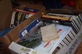TWO BOXES OF FORMULA ONE AND MOTORING RELATED BOOKS