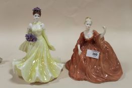 TWO COALPORT LADY FIGURES ADELEINE AND DEAREST IRIS
