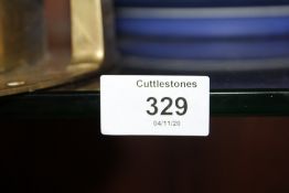 AN EARLY 20TH CENTURY ENGLISH BRACKET CLOCK, having later German gong strike movement, the arched