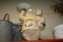A LARGE 'PIGGIN' SERVICE' WAITER STYLE SHOP DISPLAY FIGURE