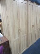 A LARGE MODERN DOUBLE WARDROBE, H 208 cm W 81 cm