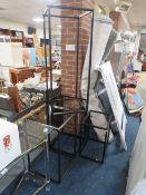 FOUR ASSORTED MODERN GLASS TOPPED TABLES