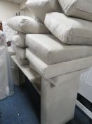 A LARGE MODERN SUEDE EFFECT CORNER SUITE