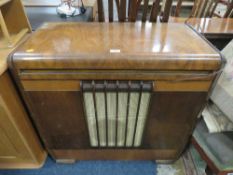A VINTAGE WALNUT RADIOGRAMME