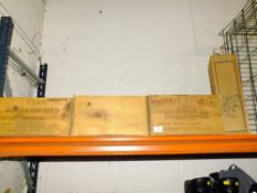 THREE SMALL WOODEN WINE CRATES PLUS A WINE BOTTLE BOX