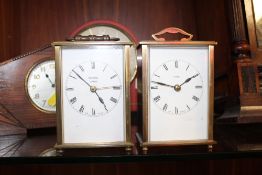 TWO BRASS METAMEC CARRIAGE CLOCKS