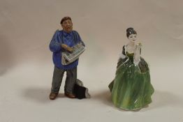 TWO ROYAL DOULTON FIGURES COMPRISING OF THE PARISIAN HN 2445 A/F AND FLEUR HN 2368