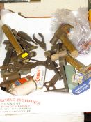 A SMALL SELECTION OF HAND TOOLS ETC