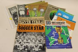 A COLLECTION OF VINTAGE FOOTBALL PROGRAMMES ETC
