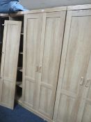 A LARGE MODERN DOUBLE WARDROBE, H 208 cm W 81 cm