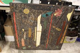 S.R.G. (XX). Abstract composition 'Paradise', signed with initials and dated 2008 verso, collage