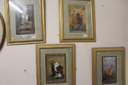 A SET OF FOUR LIMITED EDITION LESLEY ANNE IVORY 'DIVINE CATS' PRINTS, CERTIFICATES TO REVERSE (4)