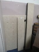 A MODERN UPHOLSTERED DOUBLE BED FRAME