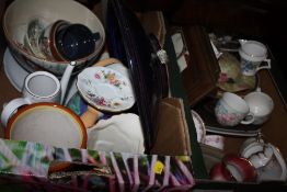 TWO TRAYS OF ASSORTED CERAMICS TO INCLUDE ROYAL DOULTON DENBY ETC...
