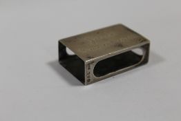 A HALLMARKED SILVER MATCHBOX HOLDER