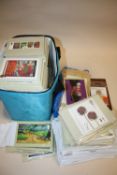 A LARGE QUANTITY OF STAMP POSTCARDS ETC