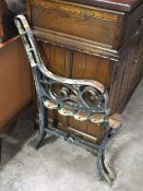 A PAIR OF BENCH ENDS