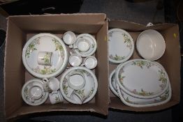 TWO BOXES OF WEDGWOOD WILD APPLE CHINA