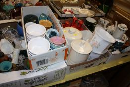 FOUR BOXES OF ASSORTED CERAMICS TO INCLUDE POOLE
