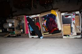 FIVE BOXES OF MAGICIANS EQUIPMENT ETC.