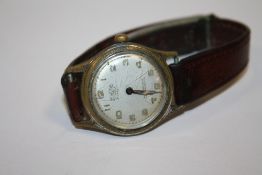 A VINTAGE ZEWOGA 17 JEWEL AUTOMATIC INCABLOC WRISTWATCH