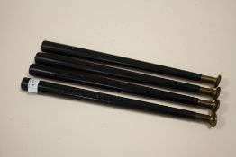 A SET OF FOUR RETRO DANSETTE RECORD PLAYER LEGS