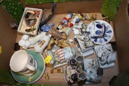 A COLLECTION OF WADE AND OTHER CERAMICS TO INCLUDE NODDY AND BIGEARS, WEDGWOOD SARAHS GARDEN CUPS