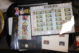 A BAG OF MODERN STAMPS, FIRST DAY COVERS ETC