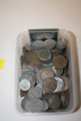 A TUB OF ASSORTED VINTAGE COINAGE