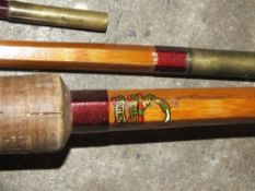 A VINTAGE CANE MILLWARDS FLOAT ROVER HEXACANE FISHING ROD