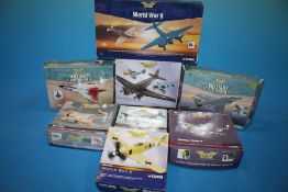 A COLLECTION OF CORGI 'THE AVIATION ARCHIVE' DIE CAST MODEL AEROPLANES, COMPRISING OF - P-39J 'DROOP