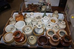 A COLLECTION OF VINTAGE STONEWARE BOTTLES ETC.