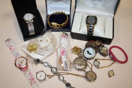 A QUANTITY OF LADIES WRISTWATCHES ETC