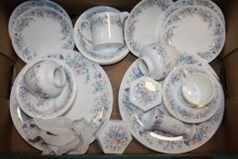 A TRAY OF WEDGWOOD ANGELA CHINA AND CERAMICS