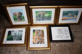 A COLLECTION OF FIVE SIGNED LIMITED EDITION STEPHEN GAYFORD PRINTS TOGETHER WITH ANOTHER (6)