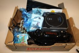 A MODERN ROBERTS CRD-37 RADIO TOGETHER WITH SIMPSONS CARDS, BRASS FINGER PLATES ETC