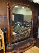 A LARGE VICTORIAN MAHOGANY DRESSING MIRROR H-90 CM W-85 CM