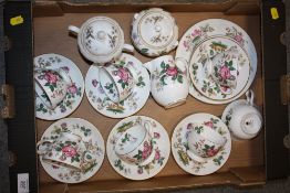 A TRAY OF WEDGWOOD CHARNWOOD CHINA