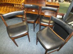 A SET OF 4 RETRO DINING CHAIRS