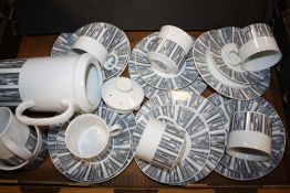 A TRAY OF ALFRED CLOUGH LTD MADISON PATTERN CHINA