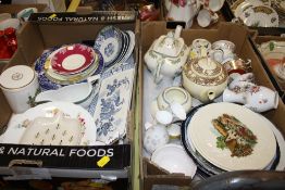 TWO TRAYS OF ASSORTED CHINA TO INCLUDE WEDGWOOD