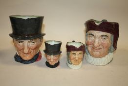 TWO ROYAL DOULTON CHARACTER JUGS - JOHN PEEL, consisting of medium and large, H 16.5 cm AND TWO
