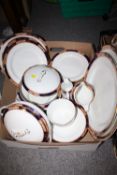 A TRAY OF BURLEIGH WARE SATSUMA DINNERWARE