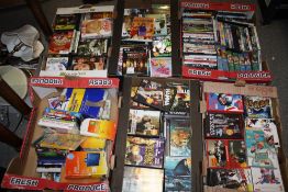 SIX TRAYS OF DVDS ETC.