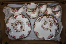 A TRAY OF ROYAL ALBERT CONCERTO CHINA