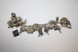 A SILVER CHARM BRACELET