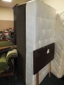 A MODERN SINGLE MATTRESS WITH DIVAN BASE PLUS HEADBOARD