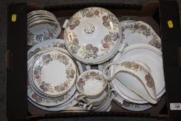 A TRAY OF WEDGWOOD LICHFIELD CHINA TO INCLUDE A TUREEN